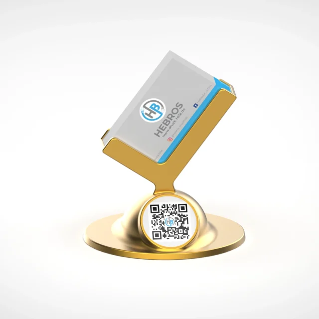 Visitenkartenhalter mit QR-Code
